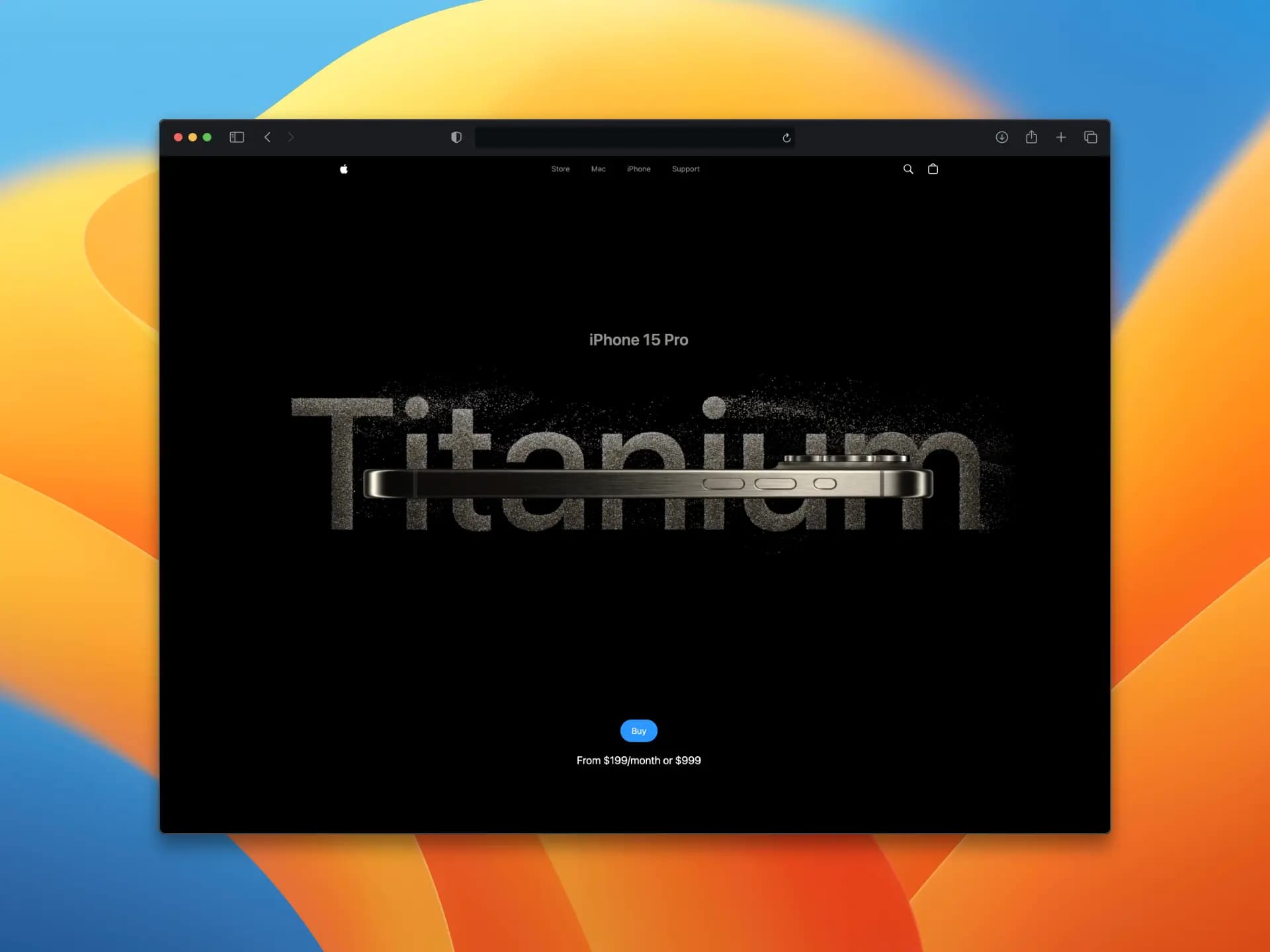 Apple iPhone Landing Page