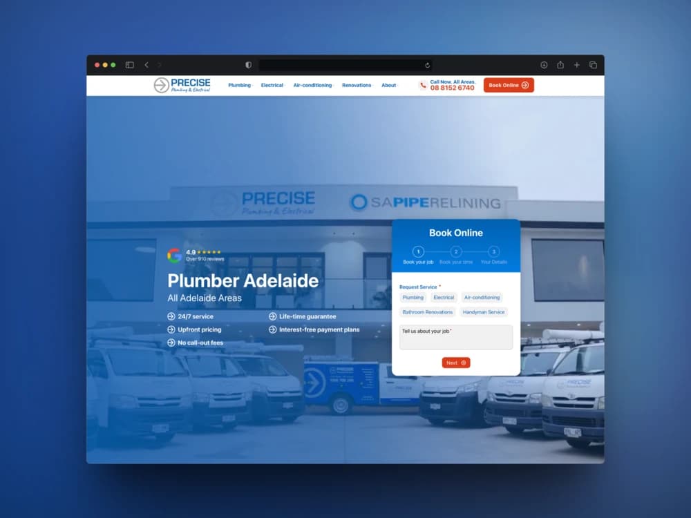 Precise Services Website Rebuild